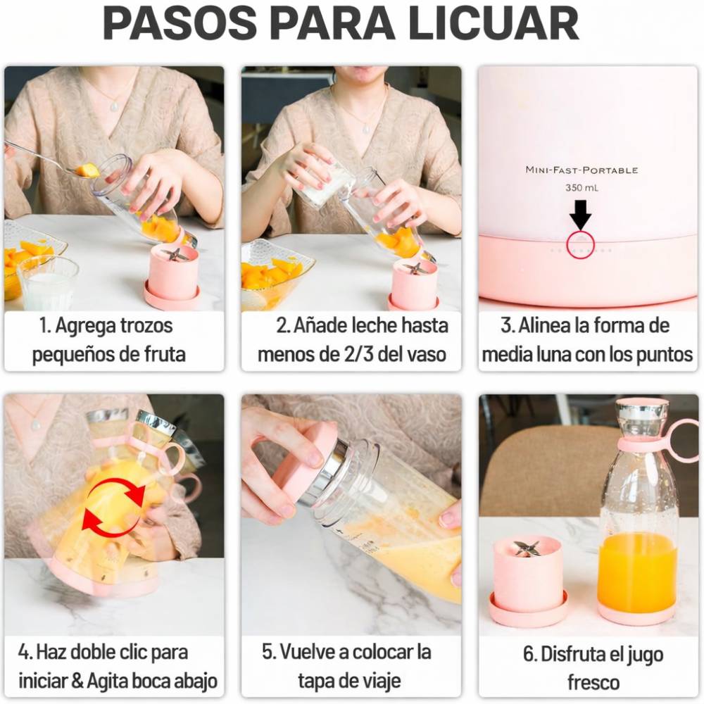 💪 Licuadora Portátil Inalámbrica – Tu Batido Saludable Siempre Listo 🥝🍓