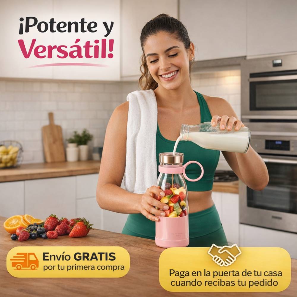💪 Licuadora Portátil Inalámbrica – Tu Batido Saludable Siempre Listo 🥝🍓