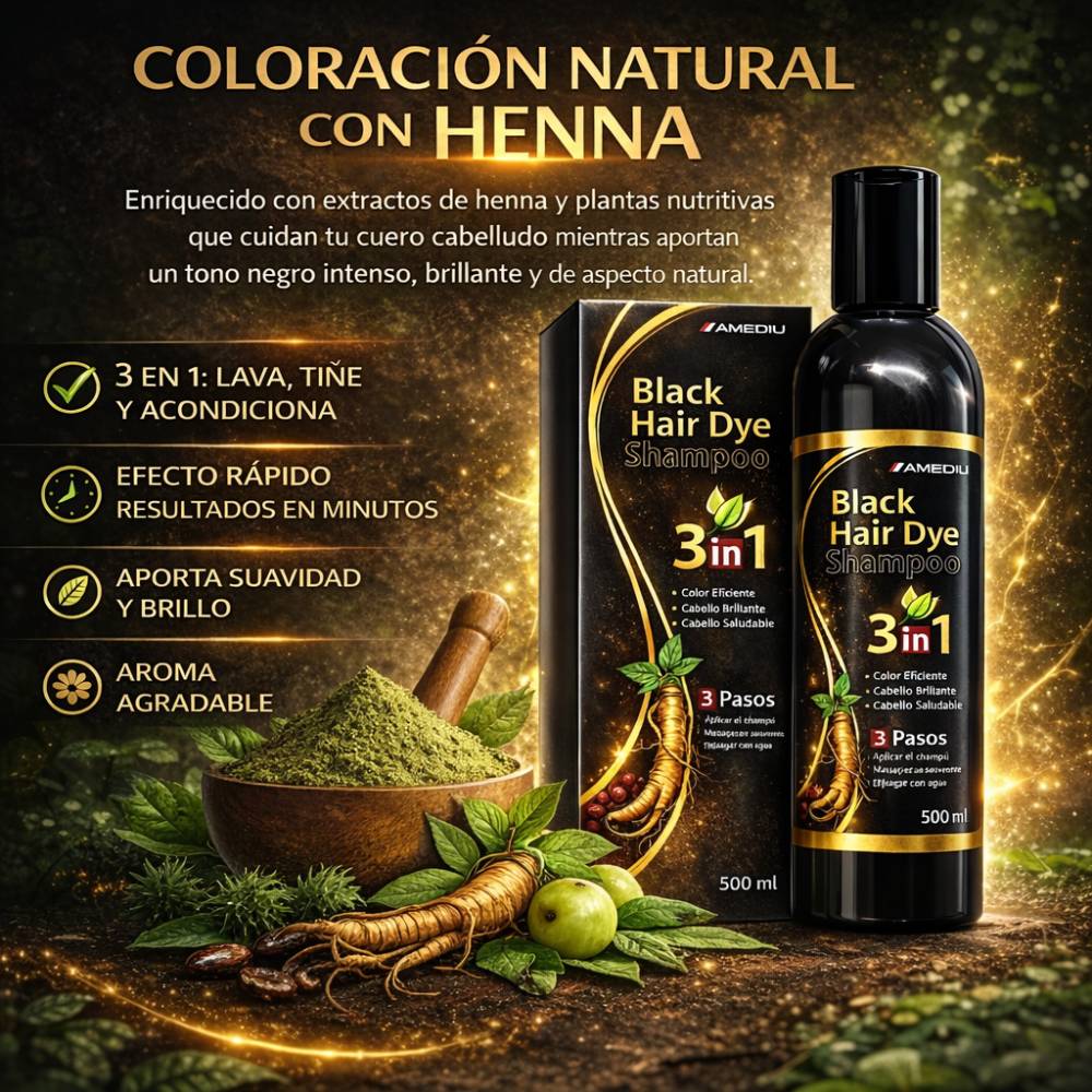 Shampoo De Henna Cubre Canas